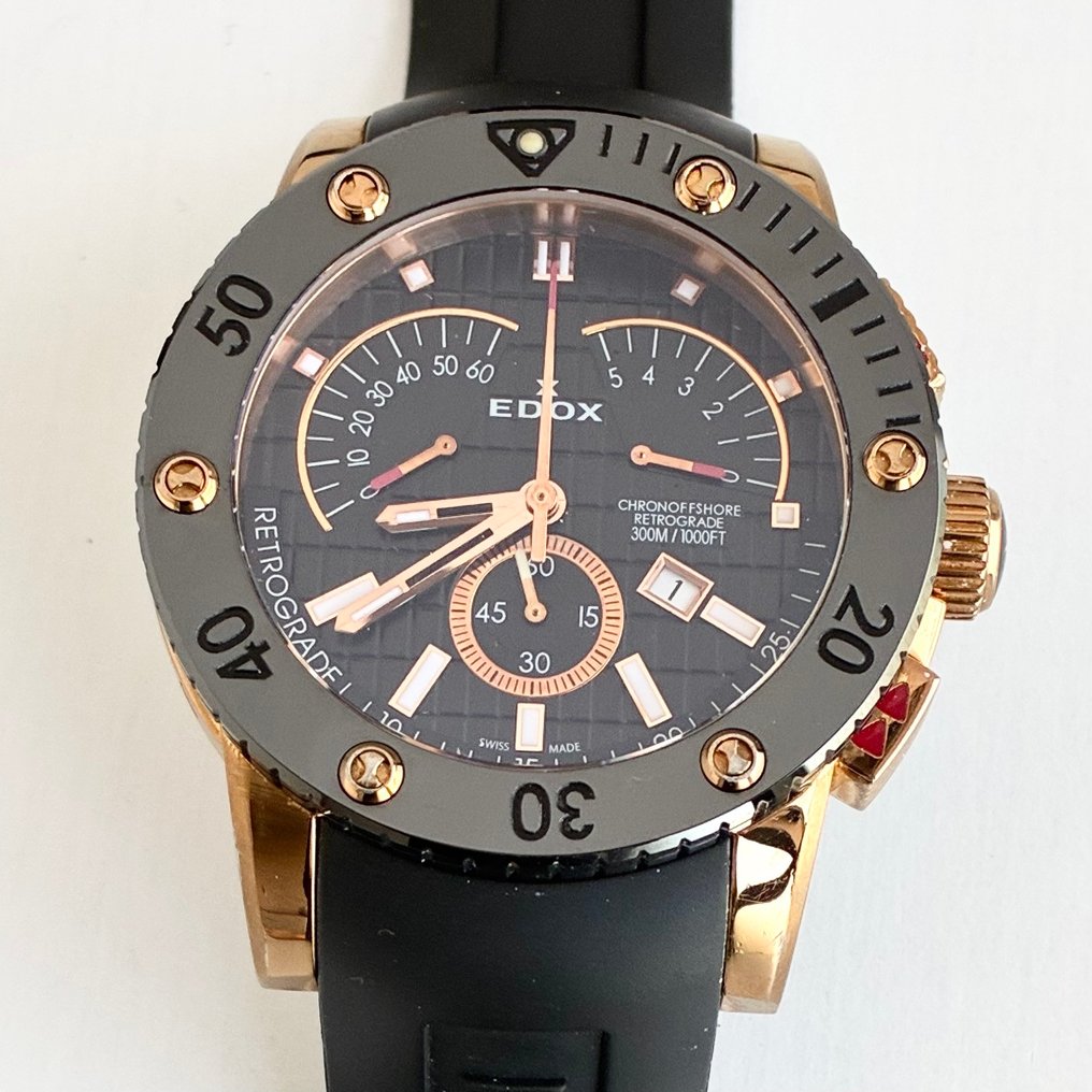Edox - Class 1 - Chronoffshore Retrograde 300M - 没有保留价 - 01502 - 男士 - 2010-2020年 #1.0