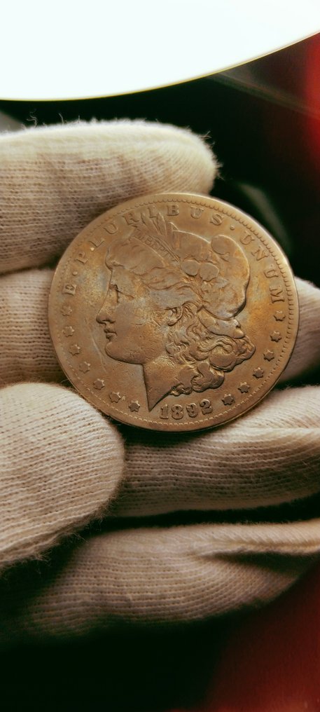 Ηνωμένες Πολιτείες. Morgan Dollar 1892-CC, Carson City (χωρίς τιμή ασφαλείας) #1.0