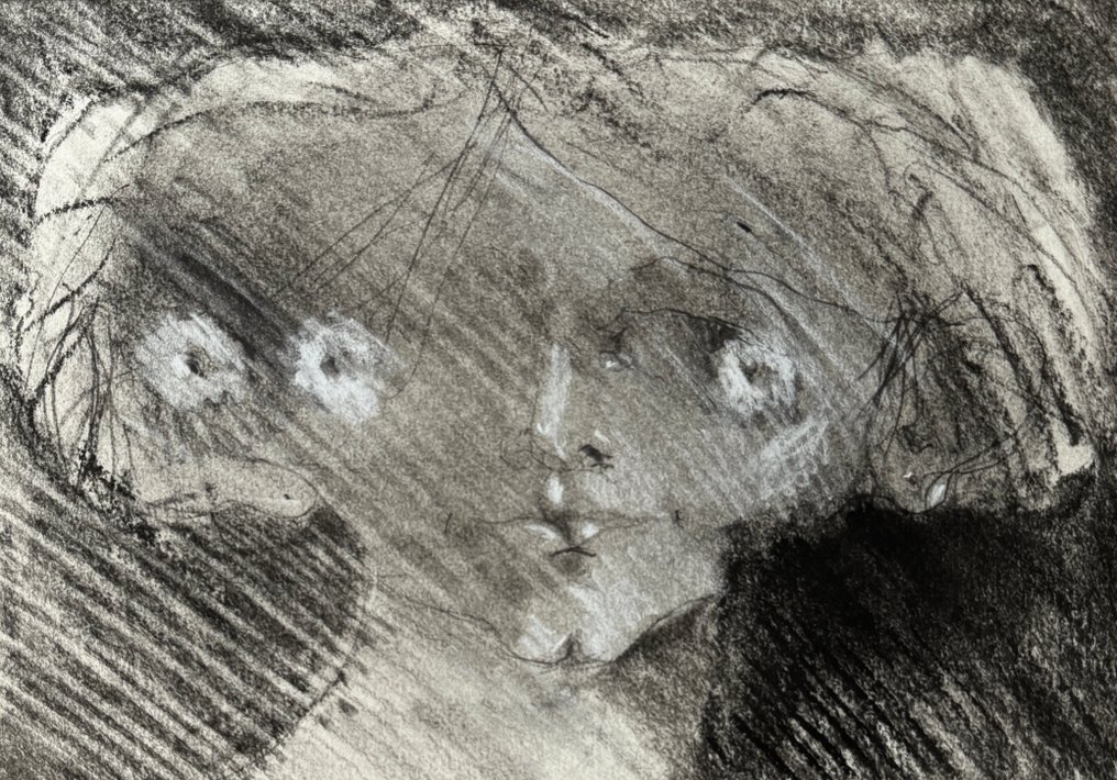 Robert Detheux (1932-2010) - Visage en suspens - portrait surréaliste #1.0