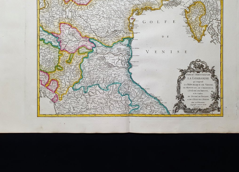 Europe - Northeast Italy / Veneto / Venice / Trieste / Belluno / Cremona / Lombardy / Mantua / Cadore /; Robert de Vaugondy - Partie Orientale de la Lombardie, la Rep. de Venise, le Mantouan, le Cremonese, Trent......, 1758 - 1751-1760 #3.2