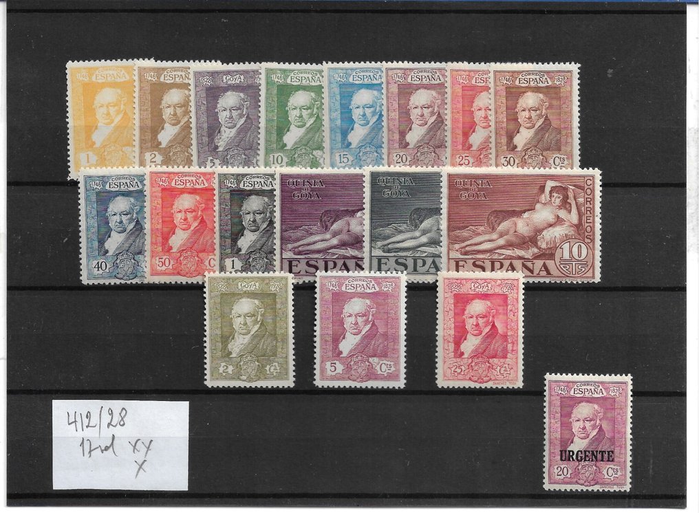 Spain 1930/1938 - Small collection of stamps and sheets, interesting. - Unificato N. 412/28+442/56+bf1/2+bf 5 #3.2