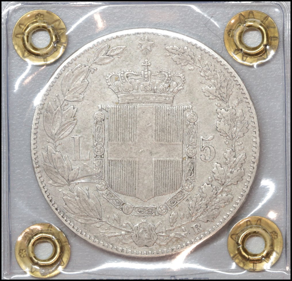 意大利， 王国 Umberto I. 5 Lire 1879  (没有保留价) #1.0