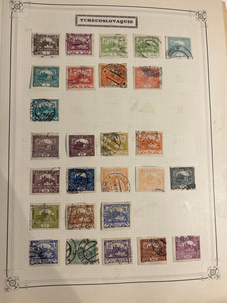 捷克斯洛伐克 1919/1972 - 漂亮的经典和半经典收藏，采用更优质的材料，装在超过90页的Yvert专辑纸上。 - Yvert #1.0