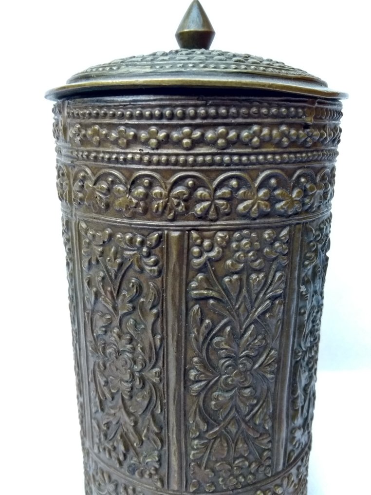 没有保留价 - 烟草盒 - 铜绿青铜, 黄铜色 - 经典美丽 #1.0