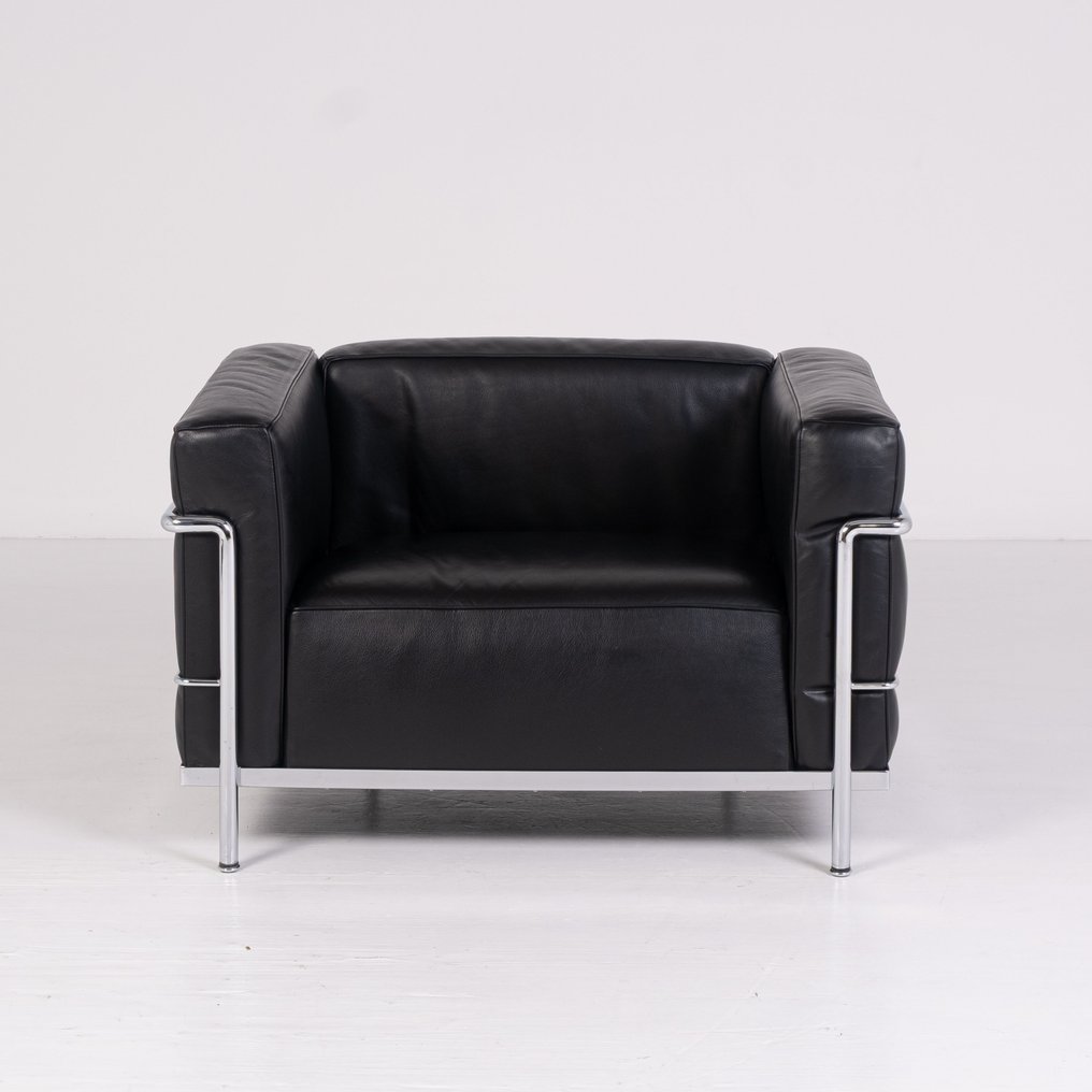 Cassina - Le Corbusier, Pierre Jeanneret, otte Perriand - 扶手椅子 - LC3 - 钢, 皮革 #1.0