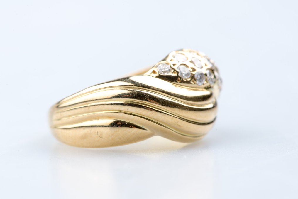 Ring - 18 karaat Geel goud - 0.40ct. tw. Diamant (Natuurlijk) #4.3