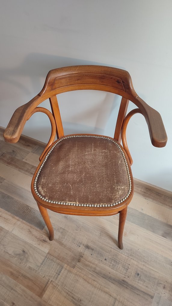 扶手椅 - 木, 皮革 #4.3