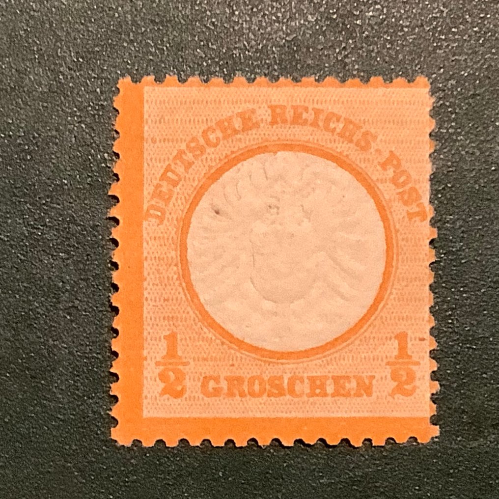 Γερμανική Αυτοκρατορία 1872 - 1/2 Groschen μεγάλο Brutschield με πιστοποιητικό αντιγράφου Jaschke Lantelme - Michel 18 #4.3