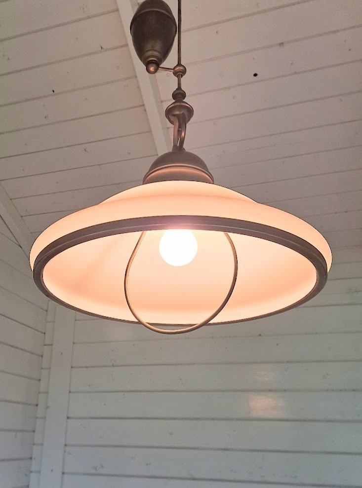 Plafoniera - Pendellamp regolabile in altezza - Ottone / bronzo. #3.2