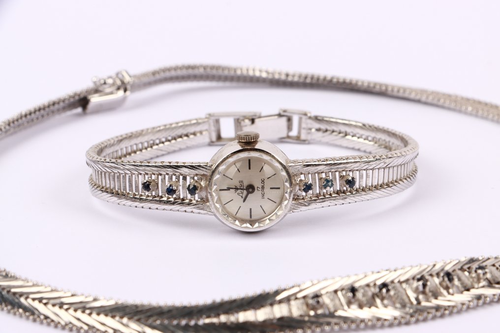 没有保留价 - 2件套珠宝 银 - 项链手表套装 #2.1