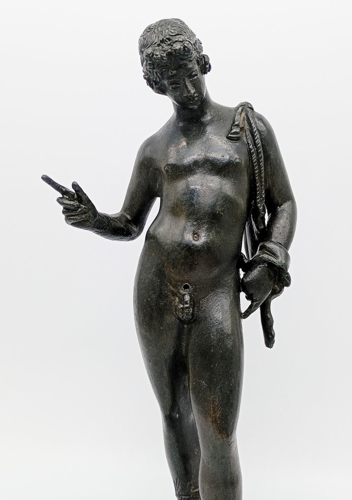 Statua, Narciso - 26.5 cm - Bronzo brunito #2.1