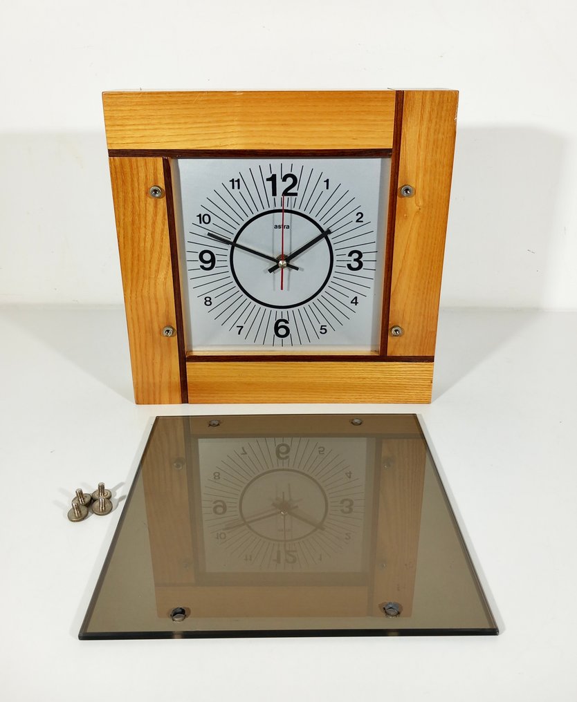 Vægur - Astra - Stål, Træ, Glas - 1970-1980 #1.0