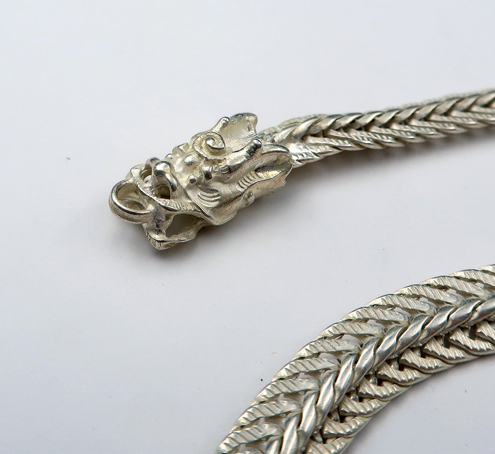 Collare di protezione - Draghi imperiali - Talismano di sovranità, fortuna e forza - Catenina #3.2