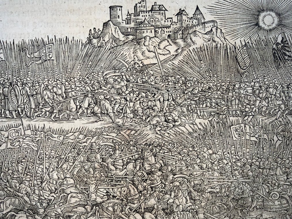 Heinrich Vogtherr (the Elder) (1490-1556): Folio. Battle Scene 1394 Hungary / Turks - 1548 #1.0
