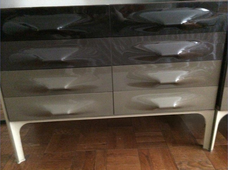 Raymond Loewy - Συρταριέρα (2) - Ακρυλικό, Μέταλλο #1.0