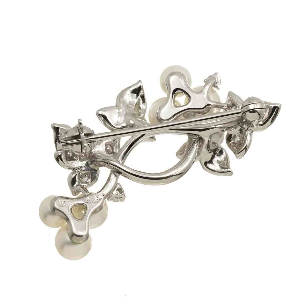 Mikimoto - Brosch - 18 kt Vittguld #3.2