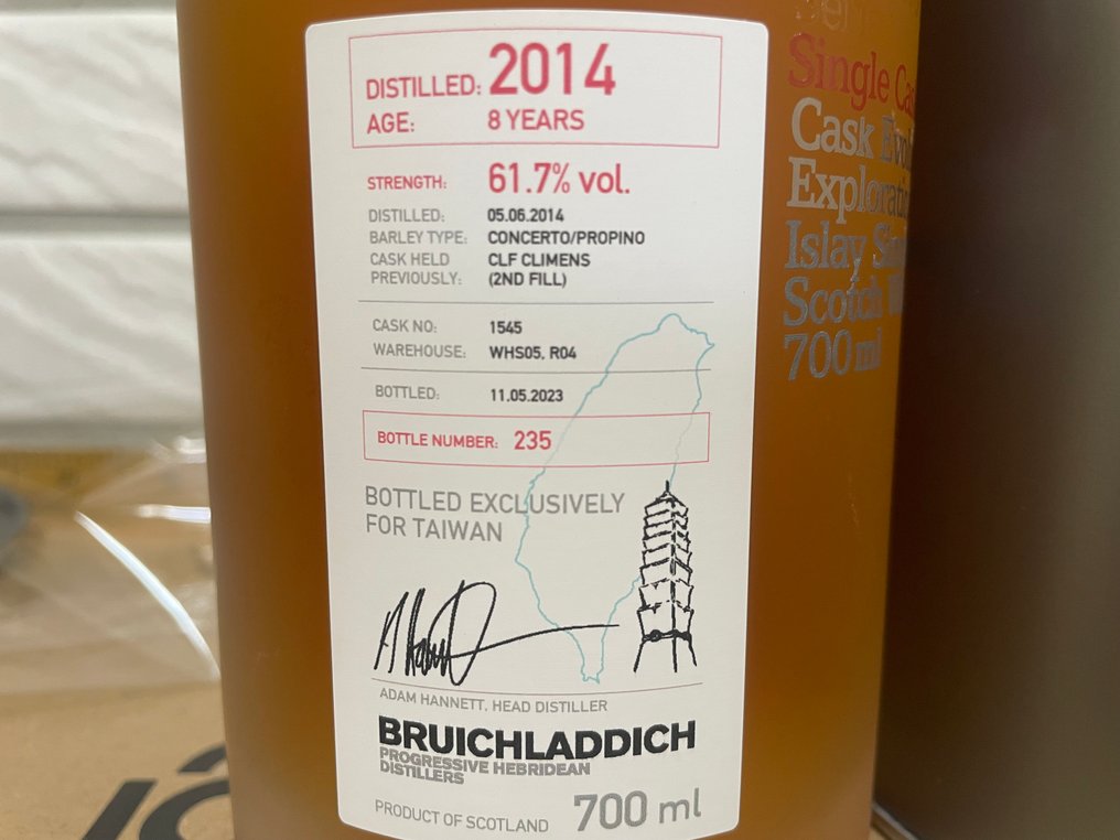 Bruichladdich 8 years old Single Cask 2014 Taiwan Edition - b. 2023 - 700ml #1.0