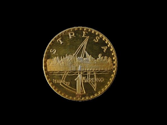 Italia. Salvador Dali. Medal, I Marenghi del Sole - Stresa, 1972 - Gold plated silver (Ingen reservasjonspris) #1.0