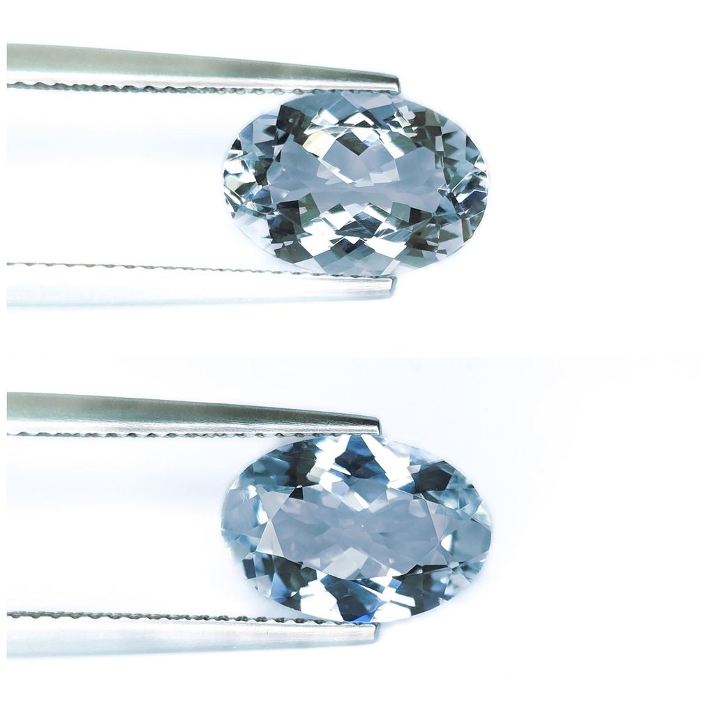 Nincs minimálár - 2 pcs Kék Akvamarin - 5.07 ct - Nemzetközi Gemmológiai Intézet (IGI) #1.0