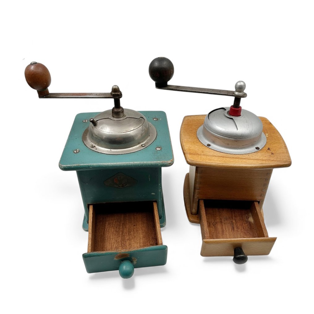 咖啡研磨机 (4) - 木, 钢 - 手摇咖啡磨豆机 #1.0