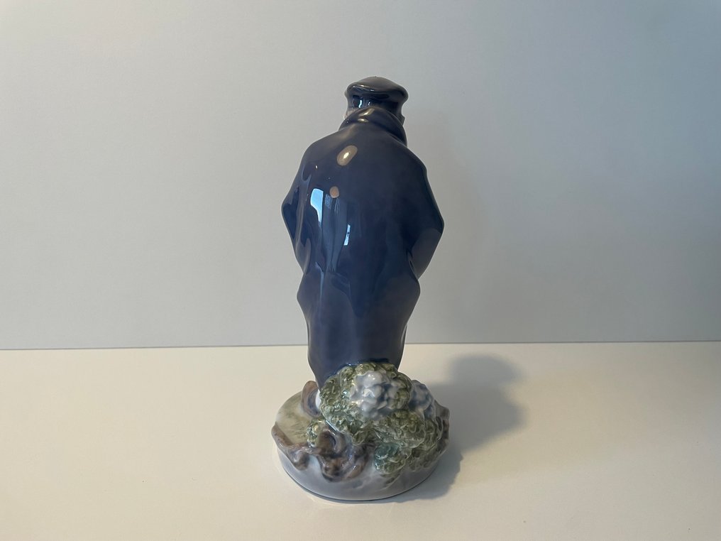 Royal Copenhagen - 小雕像 - Shepherd with Dog - 素瓷 #2.1