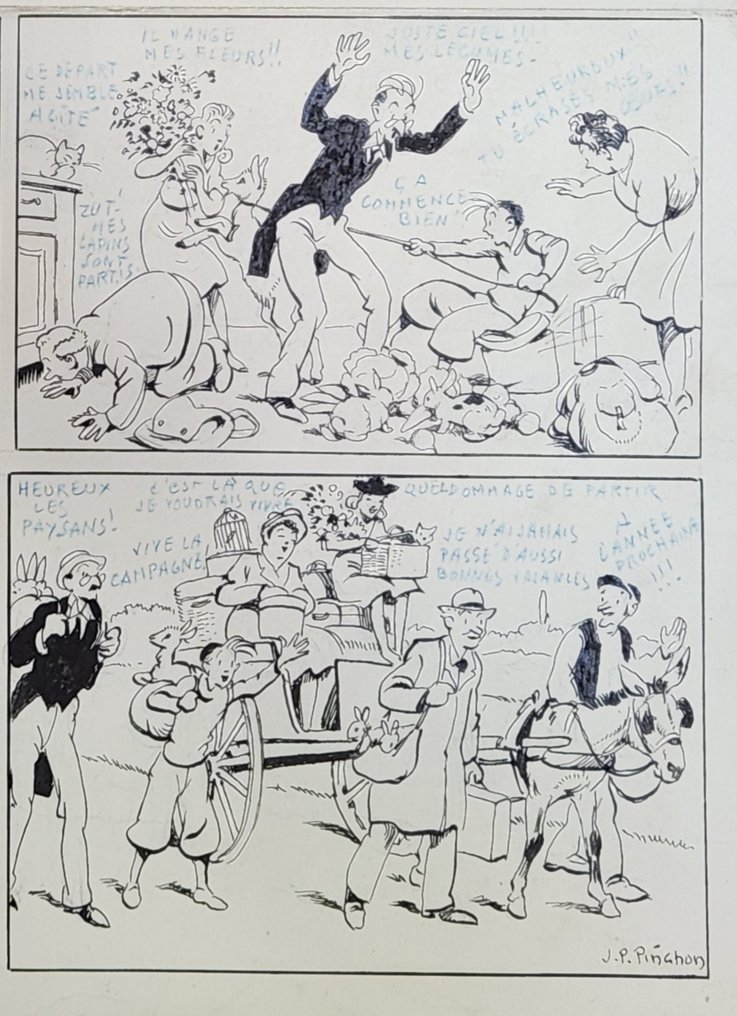 Pinchon Joseph Porphyre - 1 Original page - Gringalou - 1946 #4.3