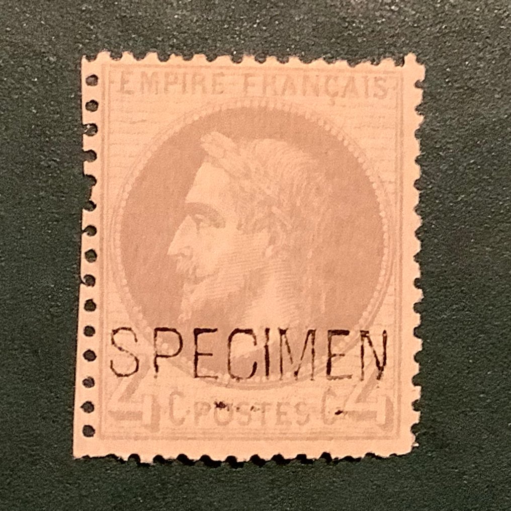 Franciaország 1870 - 4 cent Napoleon Laure feliratos példány - Yvert 27Bf #4.3