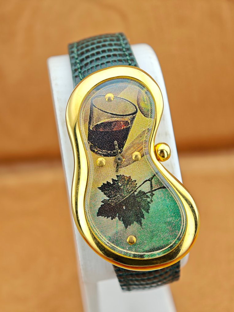 SoftWatch - Dalí “Melting Watch” Wine & Leaf Art – Ref. 92009 – Quartz – Unisex - 92009 - Unisex - 1990-1999 #1.0