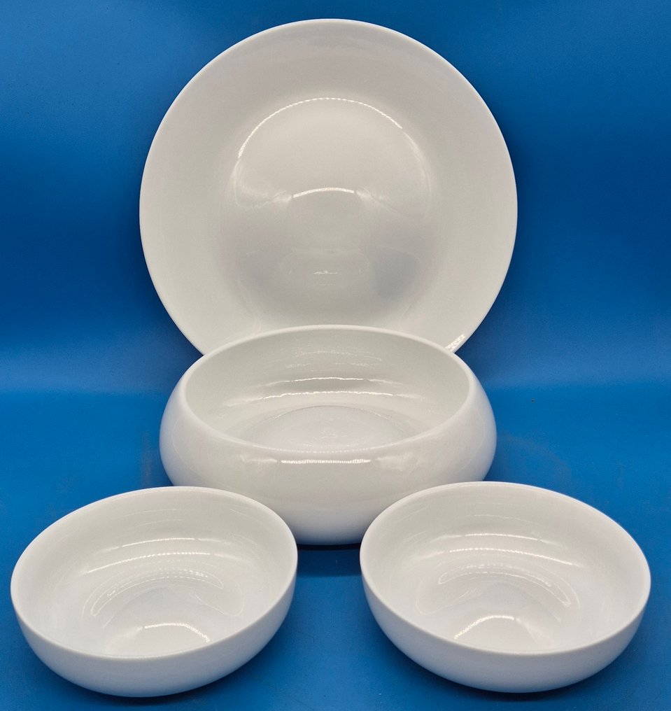 Middagsservis - Terence Conran – Weißes Porzellan-Servierset – 4-teilig, „Designed by Conran“ - Porslin #1.0