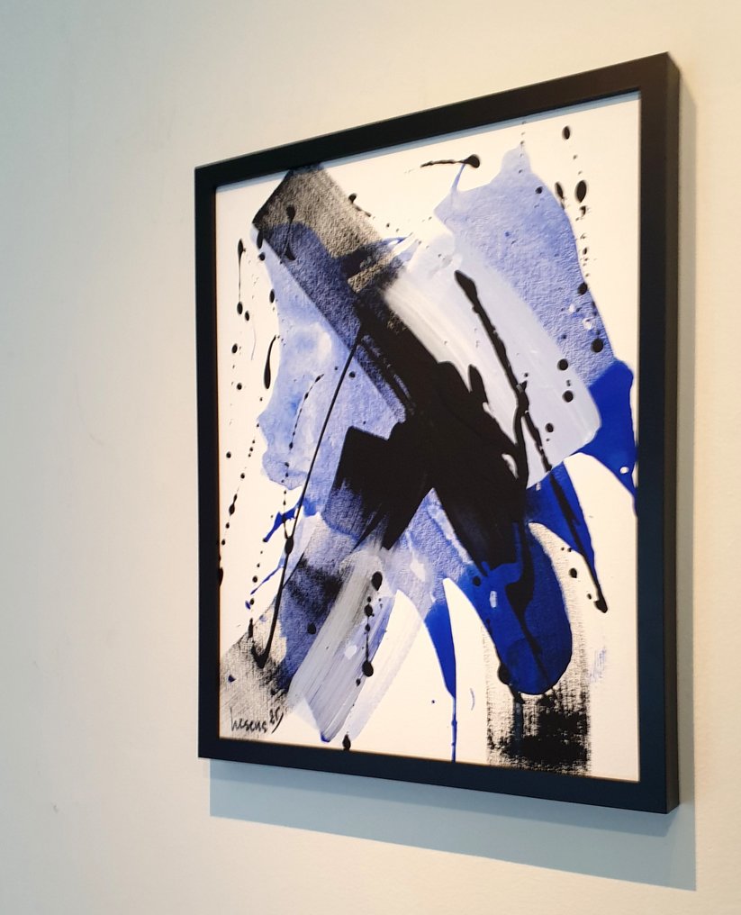 Liesens - Symphony of Blue (handpainted on canvas)lot van 2 #3.2