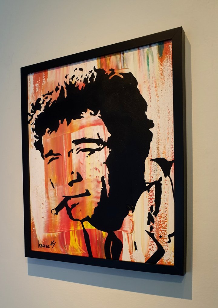 Liesens - Columbo Peter Falk (On Canvas handpainted) met lijst #3.2