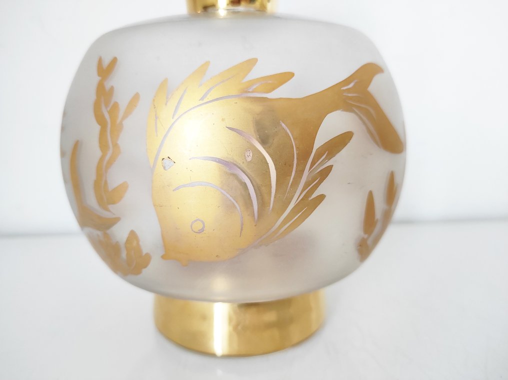 Serviço de licor - Vidro - Vidro fosco - Peixes #3.2