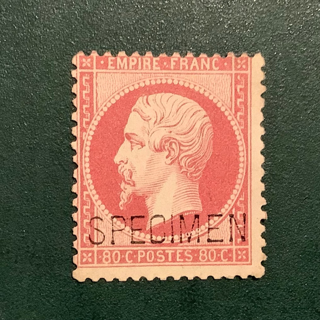 Frankrijk 1862 - 80 cent Napoleon getand met opdruk specimen - Yvert 24d #3.2