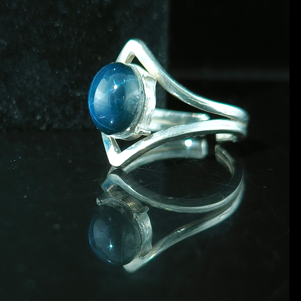 Star Sapphire - Silver - Amulet ring #4.3