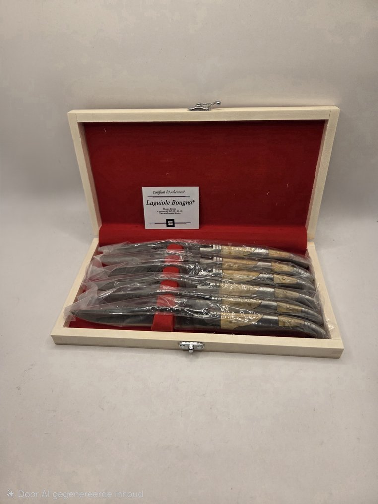 Laguiole - Bougna - 餐刀套裝 - 拉圭奥牛排刀 - 不锈钢 - 木材 #4.3
