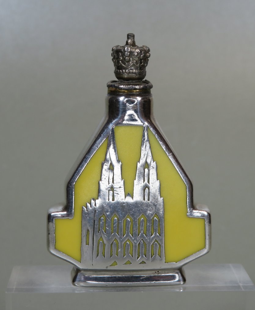 Parfumflesje (Crowntop) Köln am Rhein. (Domkerk) - Perfume bottle - .1000 silver #1.0