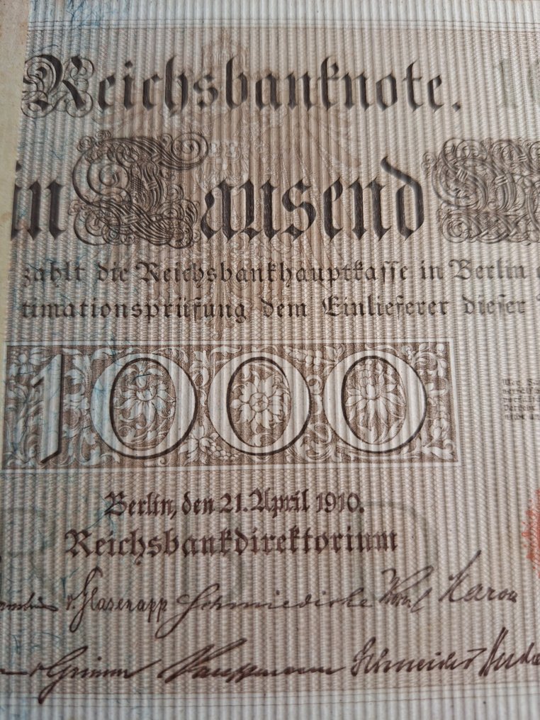 Γερμανία. - 20 x 1000 Mark 1910 - Pick 44a  (χωρίς τιμή ασφαλείας) #1.0