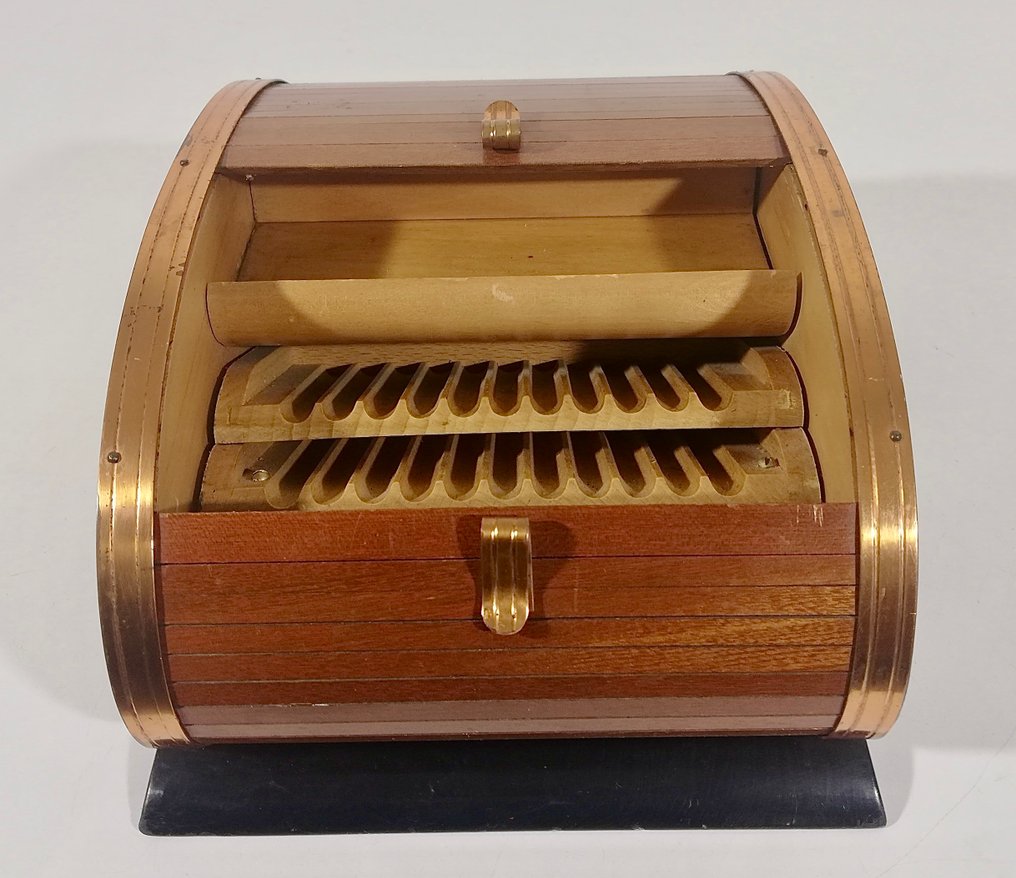 Κουτί τσιγάρων - Cult design 1950 - Ξύλο, Χαλκός #2.1