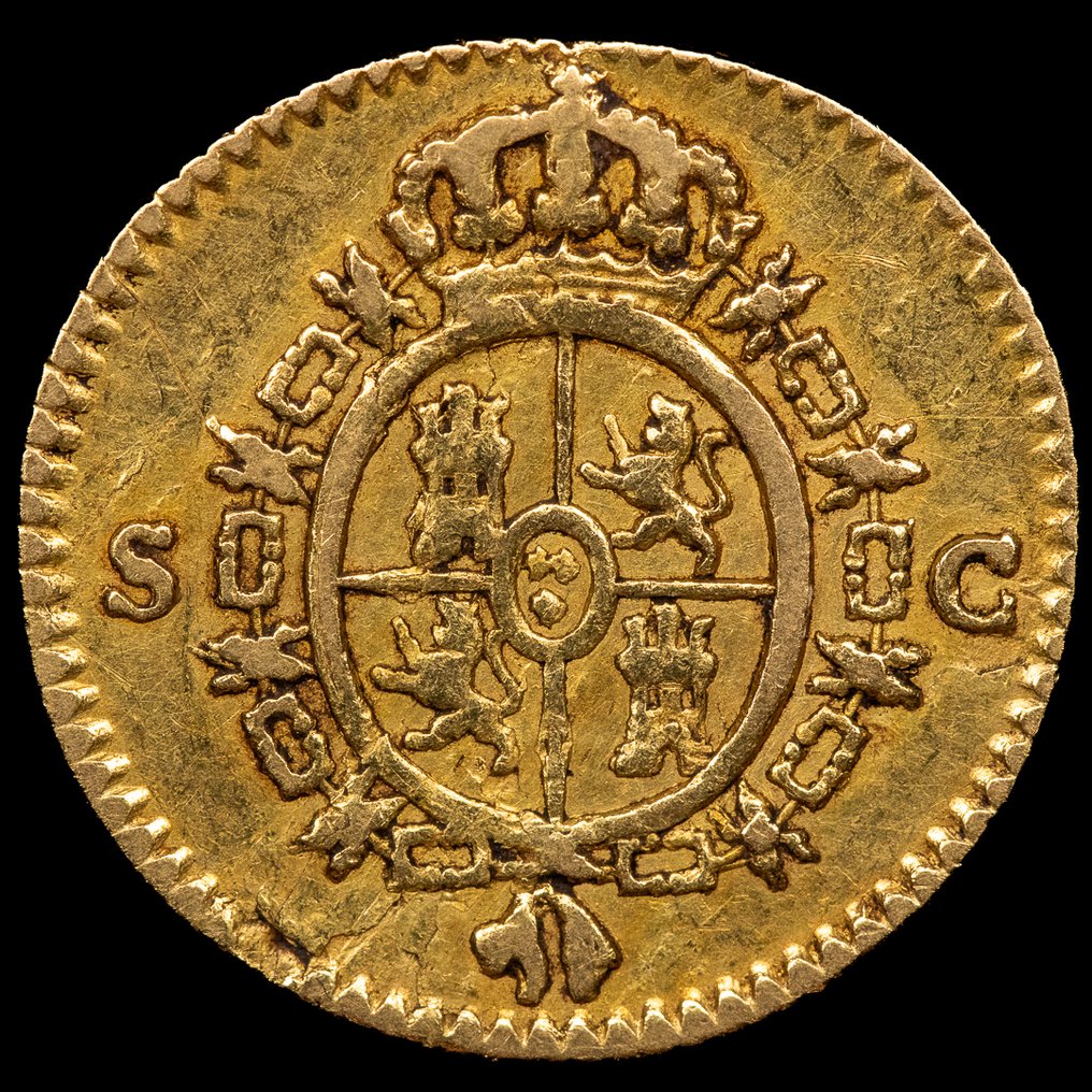 西班牙. 卡洛斯三世. 1/2 Escudo 1788 - Sevilla C (没有保留价) #1.0