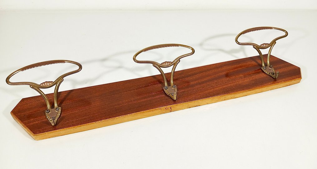 Frakkstativ - Messing, Tre - alder 60 #4.3