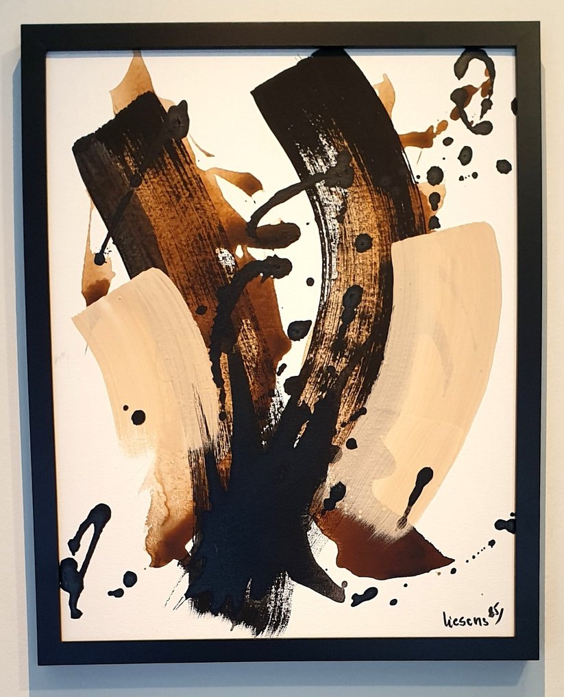 Liesens - Symphony of Blue (handpainted on canvas)lot van 2 #2.1