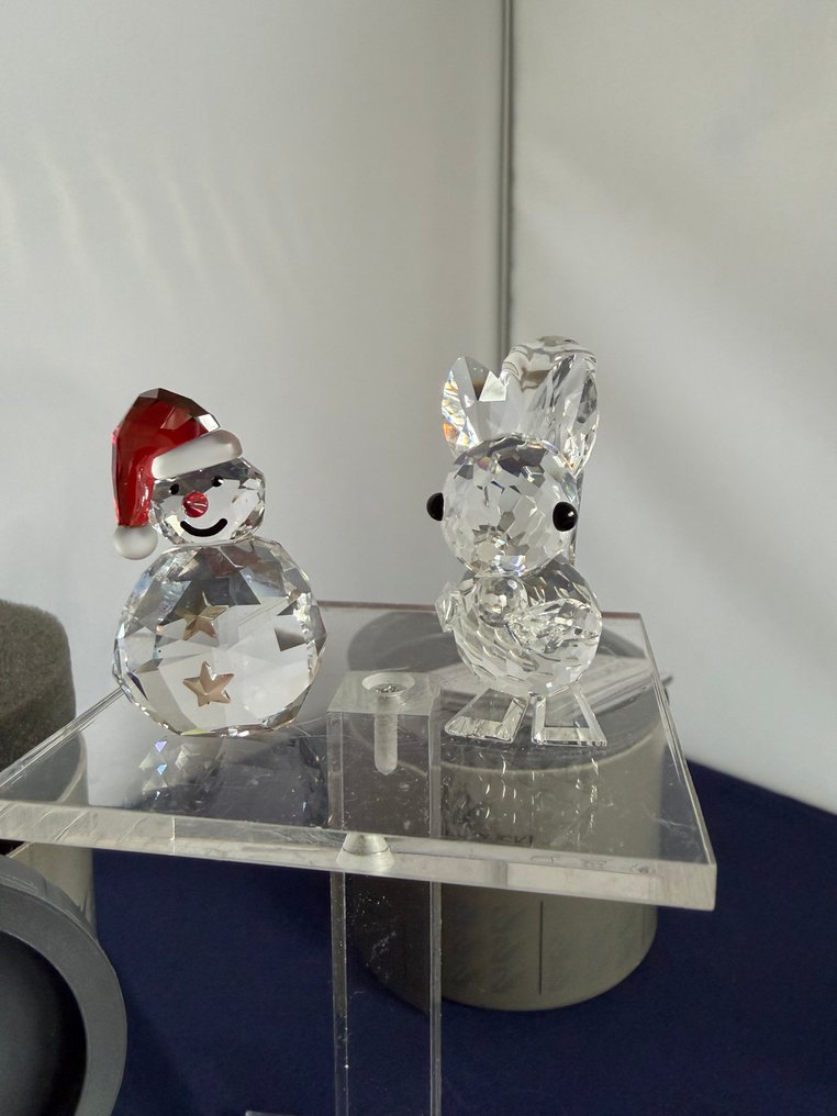 Swarovski - Figurine - Swarovski sneeuwpop en eekhoorn (2) - Crystal #1.0