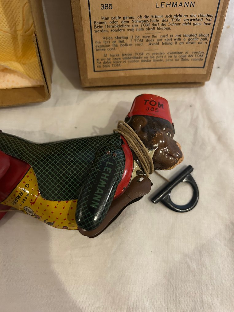 Lehmann - Τσίγκινο παιχνίδι - Lehmann EPL 385 Climbing Tom Monkey, Boxed - Produced From 1885 To 1945 - 1900-1910 - Γερμανία #2.1