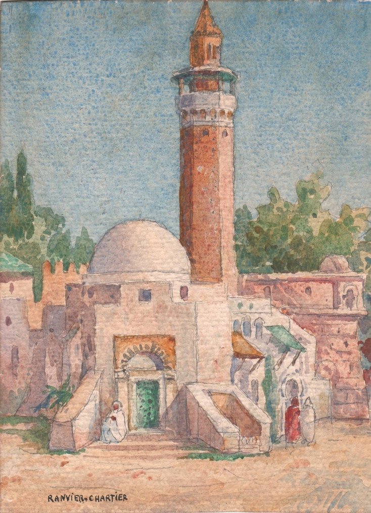 Lucie Ranvier-Chartier (1867–1932) - Mosque In Tunisia #1.0