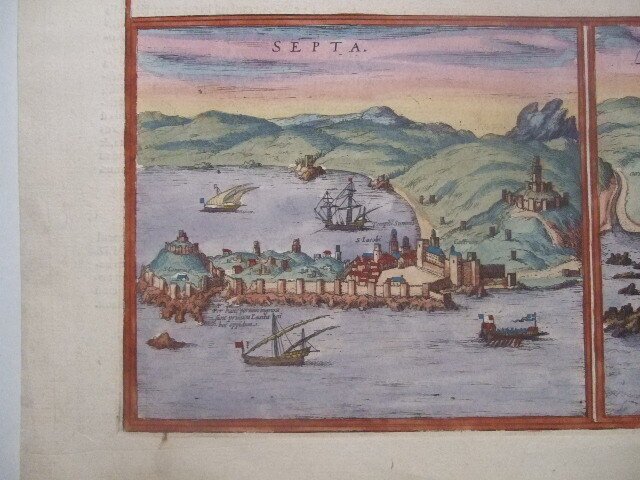 Μαρόκο - Ταγγέρη - Σαφί - Θέουτα - Ασίλα - Σαλέ; Braun & Hogenberg - Tingis Lusitanis Tangiara, Tzaffin, Septa, Arzilla, Sala - 1561-1580 #3.2