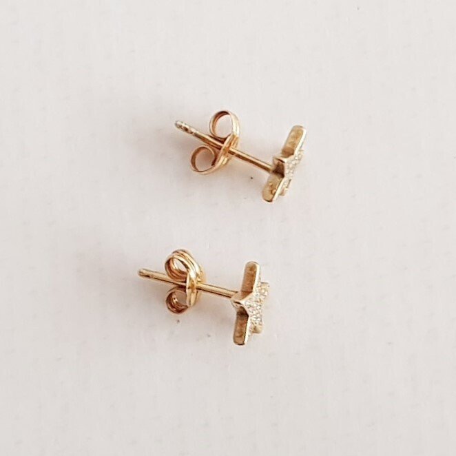 Nincs minimálár - Drop fülbevaló - 18 kt. Sárga arany #1.0