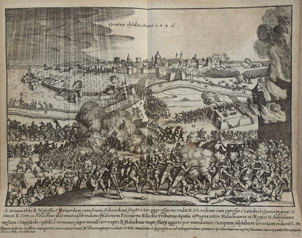 Netherlands - Serious; Famiano Strada - Graviæ obfidio Anno 1586 - 1651 #1.0