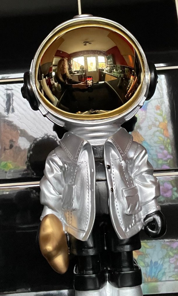 Statuetta - Large Silver Space Boy with Star - Resina #1.0