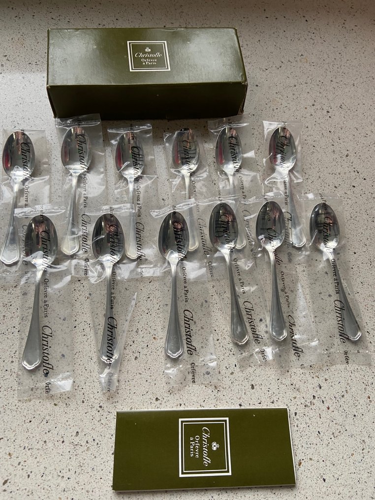 Christofle - Cutlery set (12) - Coffee spoons model Spatour new - Christofle silver alloy #4.3