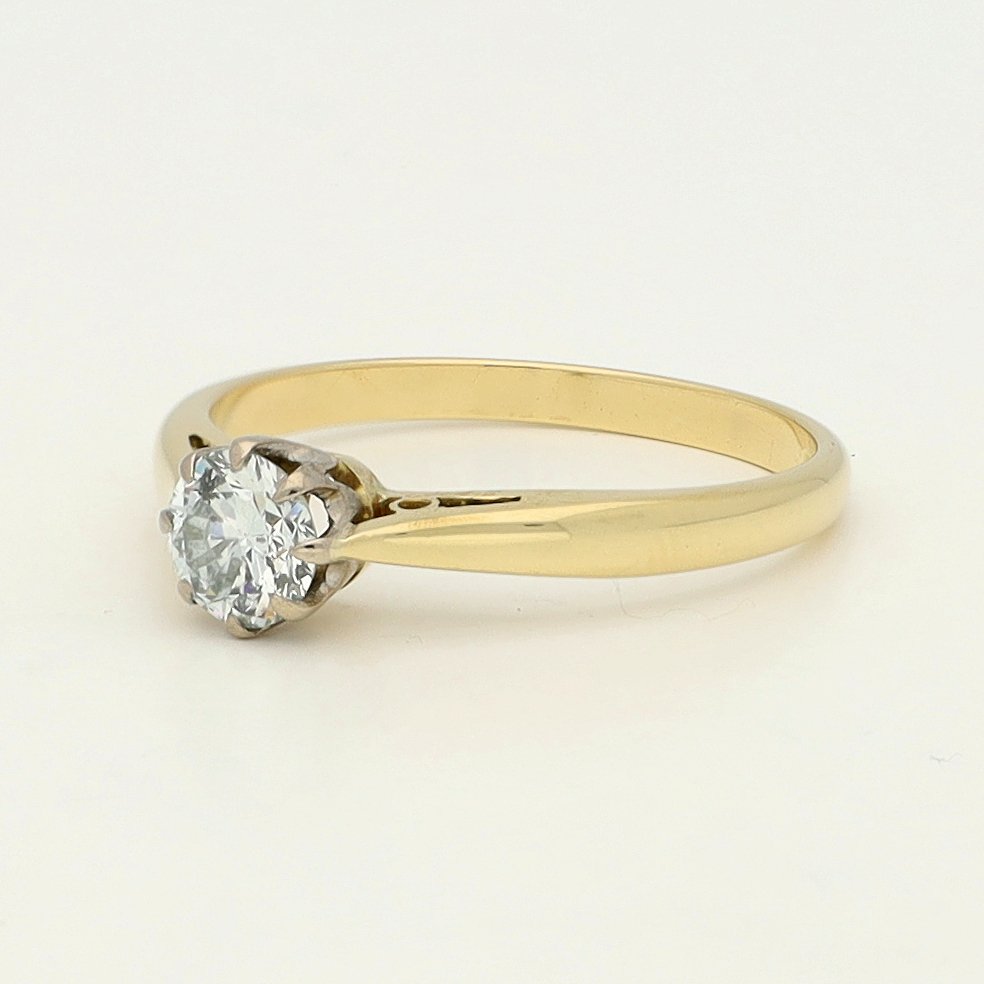 Nincs minimálár - Gyűrű - 18 kt. Sárga arany Gyémánt (Természetes)  #1.0